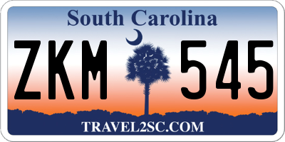 SC license plate ZKM545