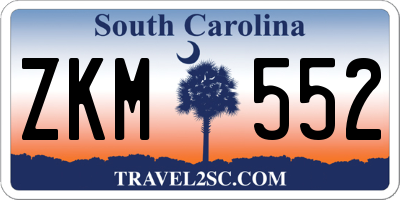 SC license plate ZKM552