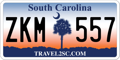 SC license plate ZKM557