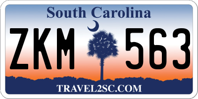 SC license plate ZKM563