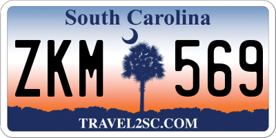 SC license plate ZKM569