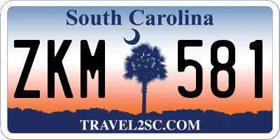 SC license plate ZKM581