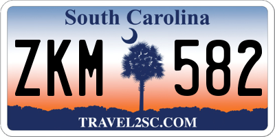 SC license plate ZKM582