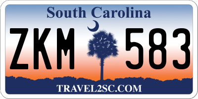 SC license plate ZKM583
