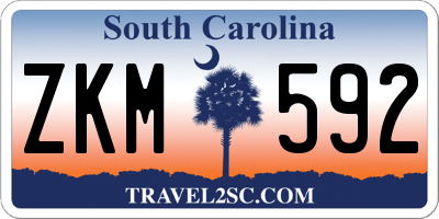 SC license plate ZKM592