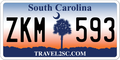 SC license plate ZKM593