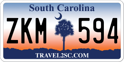 SC license plate ZKM594