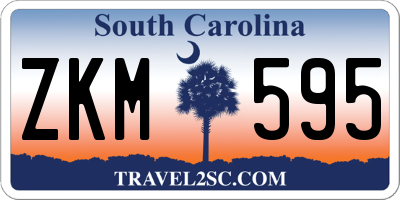 SC license plate ZKM595