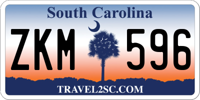 SC license plate ZKM596