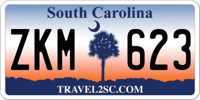 SC license plate ZKM623