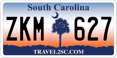 SC license plate ZKM627