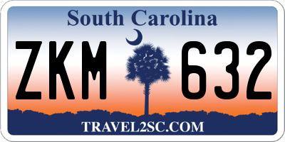 SC license plate ZKM632