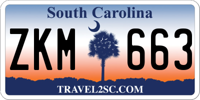 SC license plate ZKM663