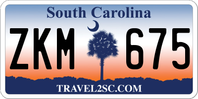 SC license plate ZKM675