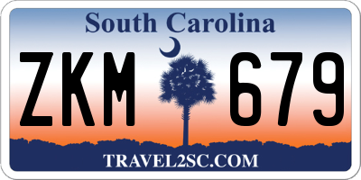 SC license plate ZKM679