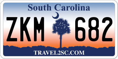 SC license plate ZKM682