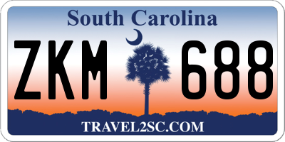 SC license plate ZKM688