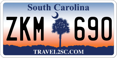 SC license plate ZKM690