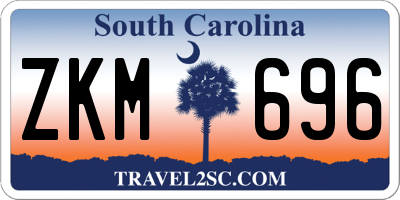 SC license plate ZKM696