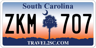 SC license plate ZKM707