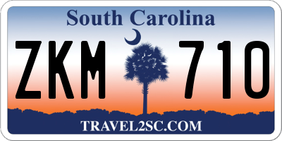 SC license plate ZKM710
