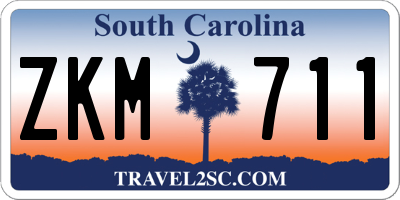 SC license plate ZKM711