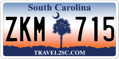 SC license plate ZKM715