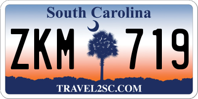 SC license plate ZKM719