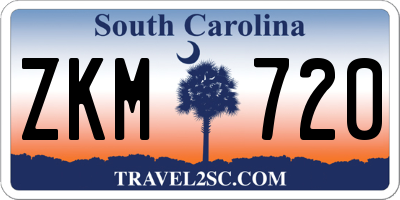 SC license plate ZKM720