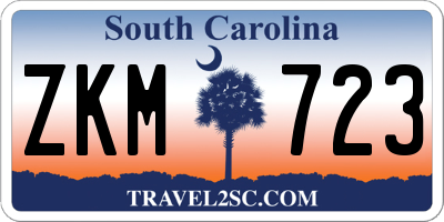 SC license plate ZKM723