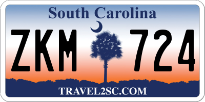 SC license plate ZKM724