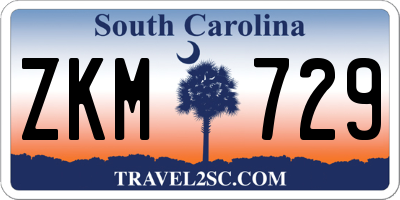 SC license plate ZKM729