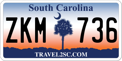 SC license plate ZKM736
