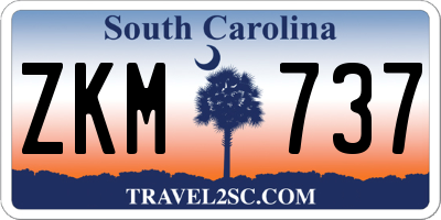SC license plate ZKM737