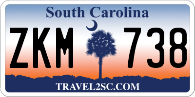 SC license plate ZKM738