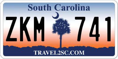 SC license plate ZKM741