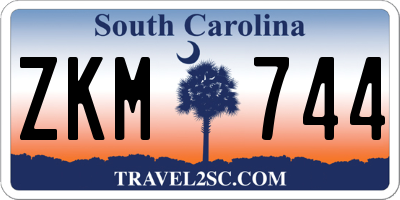 SC license plate ZKM744