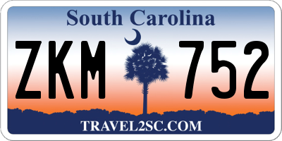 SC license plate ZKM752