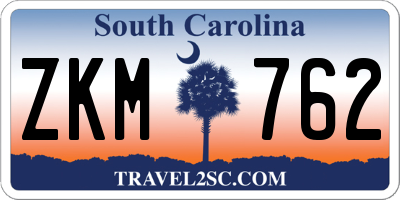 SC license plate ZKM762