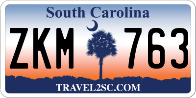 SC license plate ZKM763