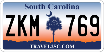 SC license plate ZKM769