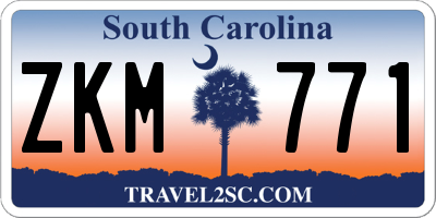 SC license plate ZKM771