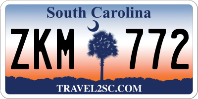 SC license plate ZKM772