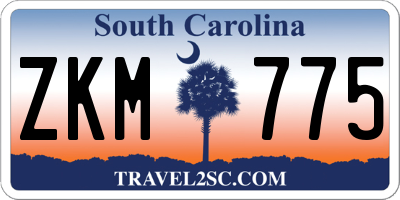 SC license plate ZKM775