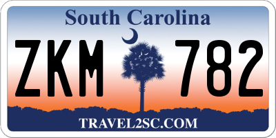 SC license plate ZKM782