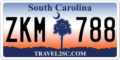 SC license plate ZKM788