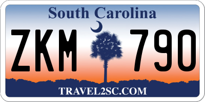 SC license plate ZKM790
