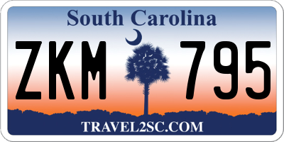SC license plate ZKM795