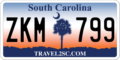 SC license plate ZKM799