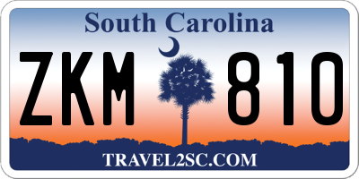 SC license plate ZKM810